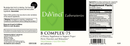 b complex 75 davinci labs label