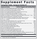 baby & me multivitamin innate response supplement facts