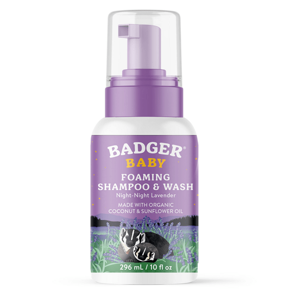 baby night-night foaming shampoo & wash (badger)