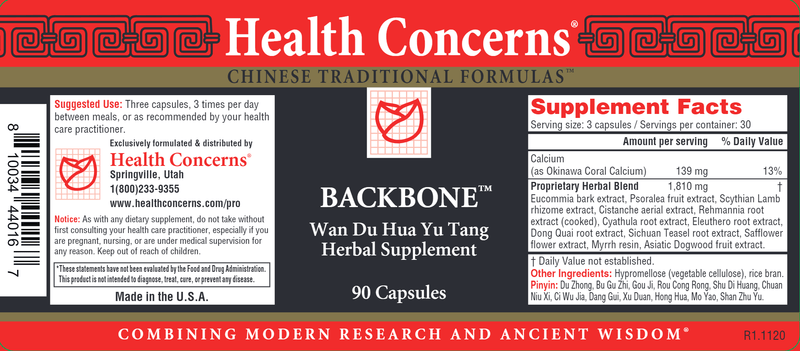 Backbone (Health Concerns) Label
