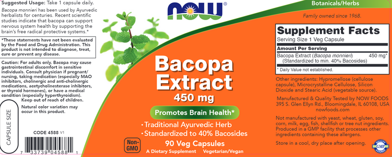 buy bacopa extract 450 mg (now foods)