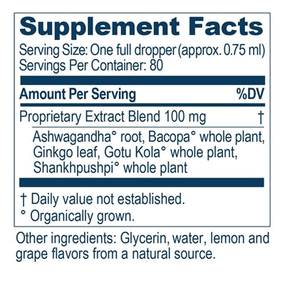 Bacopa Plus Drops (Ayush Herbs) supplement facts