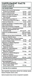 basic nutrients 2/day - nsf certified for sport (thorne) supplement facts