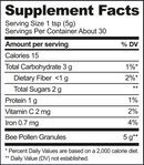 bee pollen beekeeper's naturals supplement facts