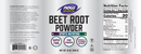 beet root powder (now foods) label