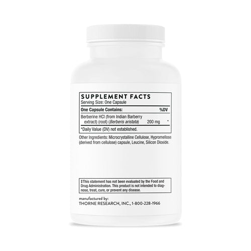 Berberine - 200 mg (formerly Berbercap) Thorne products