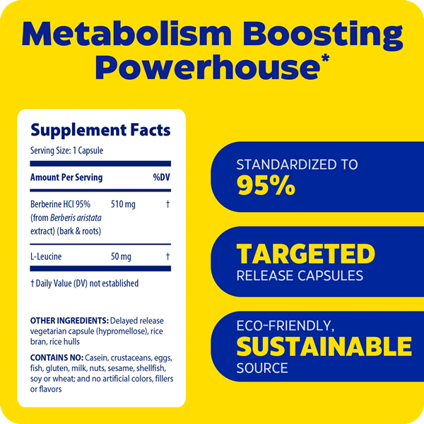 Berberine Supplement Facts Label