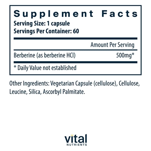 Berberine 500 mg Vital Nutrients supplements