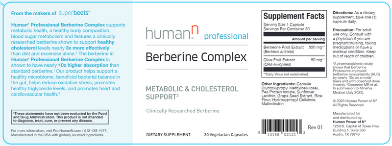Berberine Complex (HumanN) Label
