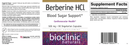 berberine hcl bioclinic naturals label