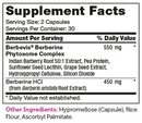 berberine advanced nutrition by zahler supplement facts