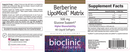 berberine lipomicel matrix (bioclinic naturals) label