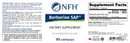 berberine sap nfh nutritional fundamentals label