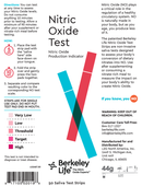 nitric oxide test strips berkeley life label