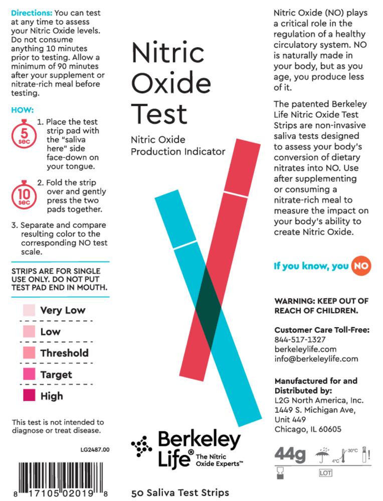 nitric oxide test strips berkeley life label