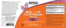 beta-1,3/1,6 -d-glucan 100 mg (now foods) label
