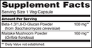 beta-1,3/1,6 -d-glucan 100 mg (now foods) supplement facts