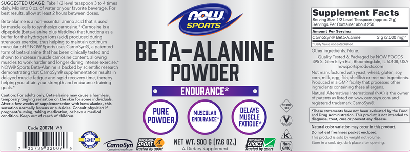 buy beta-alanine powder (now foods)