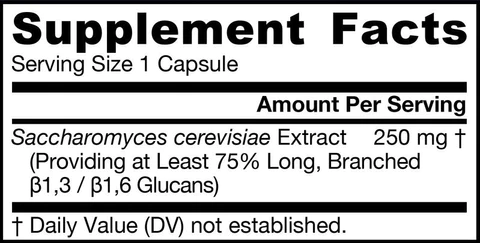 beta glucan 250 mg jarrow formulas supplement facts