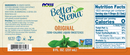 better stevia original (now foods) label