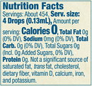 better stevia organic (now foods) nutrition facts