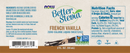 better stevia french vanilla (now foods) label