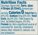 better stevia french vanilla (now foods) nutrition facts