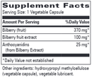 bilberry progressive labs supplement facts