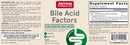 bile acid factors jarrow formulas label