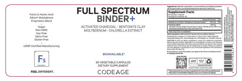 full spectrum binder+ codeage label