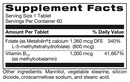 bioactive b12 folate neurobiologix supplement facts