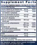 bioactive complete b-complex (life extension) supplement facts