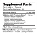 biodophilus 60 billion (advanced nutrition by zahler) supplement facts
