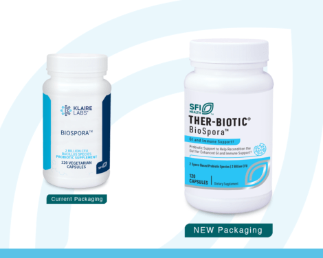 Biospora Probiotic new packaging Klaire Labs