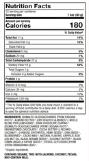 biothin keto snack bar - chocolate blueberry pecan dr. mercola nutrition facts