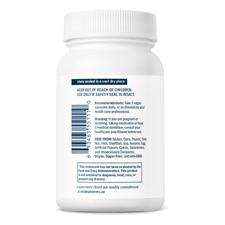 Biotin 10 mg 120 Capsules Vital Nutrients side