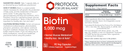 biotin 5000 mcg (protocol for life balance) label