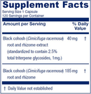 black cohosh vitanica supplements