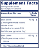 black cohosh vitanica supplement facts