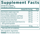 black walnut capsules genestra supplement facts