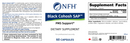 black cohosh sap (nfh nutritional fundamentals) label