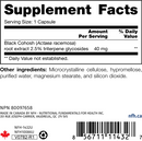 black cohosh sap (nfh nutritional fundamentals) supplement facts