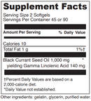 black currant seed oil davinci labs supplement facts