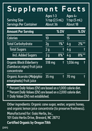 kids black elderberry syrup gaia herbs supplement facts