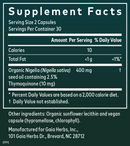 black seed oil gaia herbs supplement facts