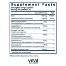 blood sugar support vital nutrients supplement facts