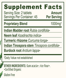 blood cleanse banyan botanicals supplement facts