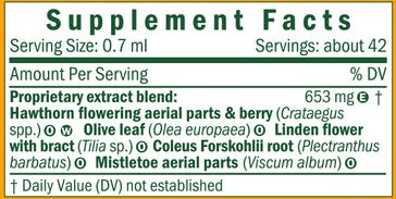 blood pressure support (herb pharm) supplement facts