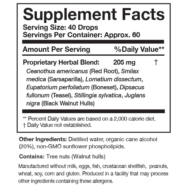 BLt Supplement Facts Label