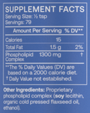 bodybio pc 1500 mg supplement facts